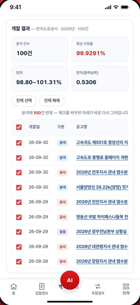모두입찰 앱 — BAP 발주처 분석: 발주처 성향으로 투찰가까지 계산